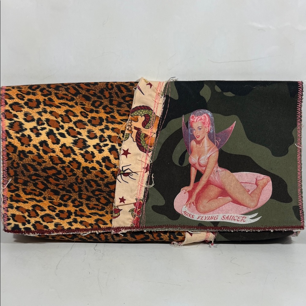 Leopard and Camouflage Print Clutch